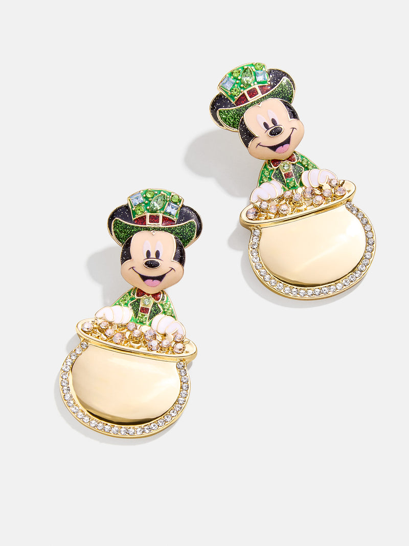 BaubleBar Mickey Mouse Disney Pot Of Gold Earrings - Green/Gold - 
    Disney Mickey Mouse earrings
  
