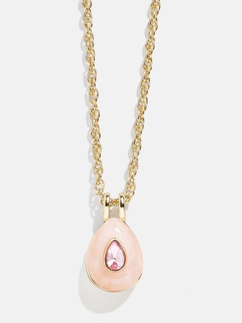BaubleBar Rose Quartz - 
    Semi-precious birthstone necklace
  
