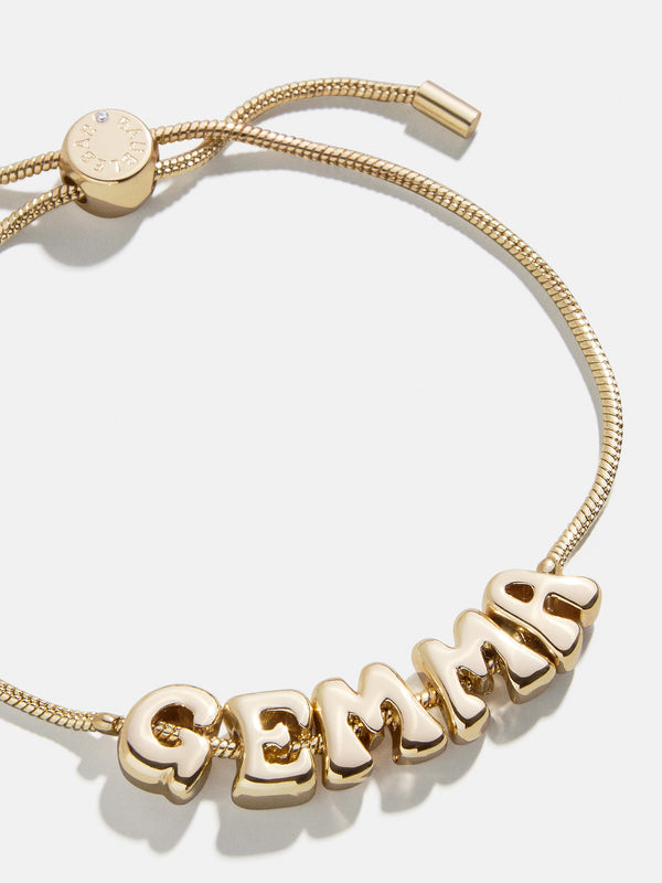 Gold Name Bracelet With Hearts – Rellery