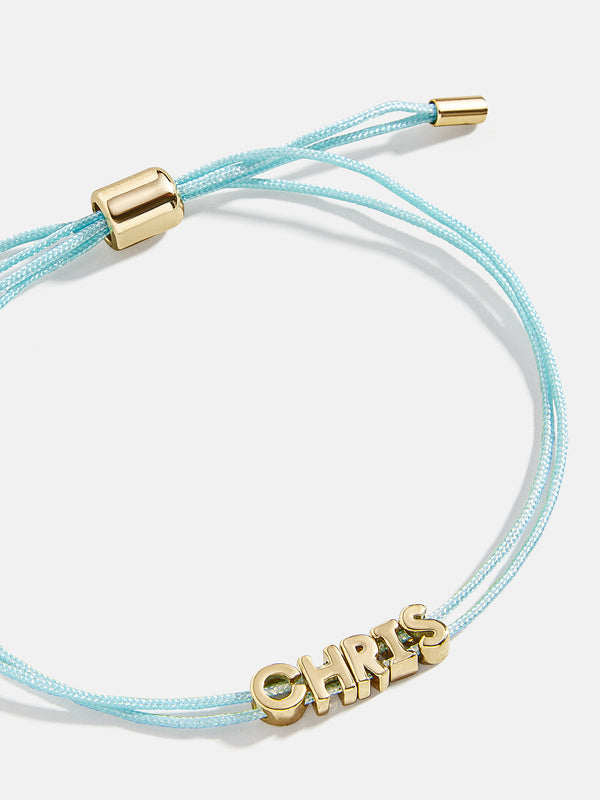 Custom Cord Bracelet - Neon Blue