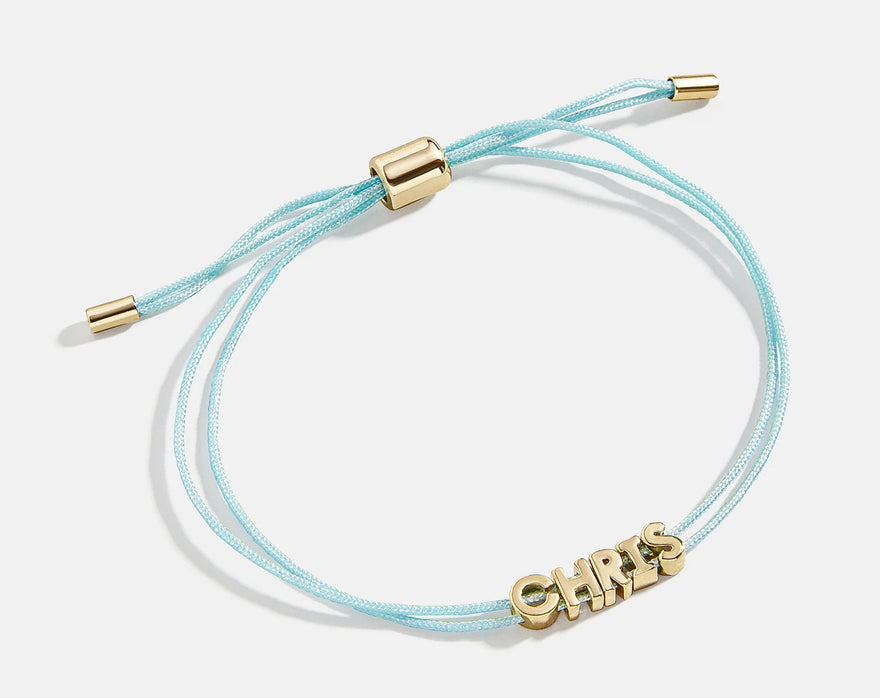 Custom Cord Bracelet - Neon Blue