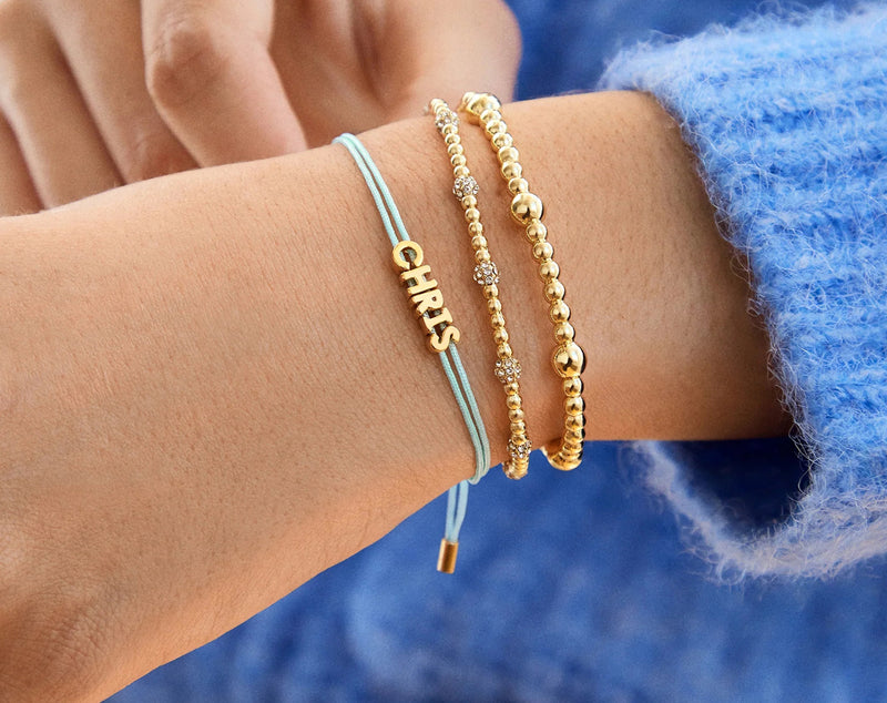 BaubleBar Custom Cord Bracelet - Neon Blue - 
    Custom nameplate bracelet
  
