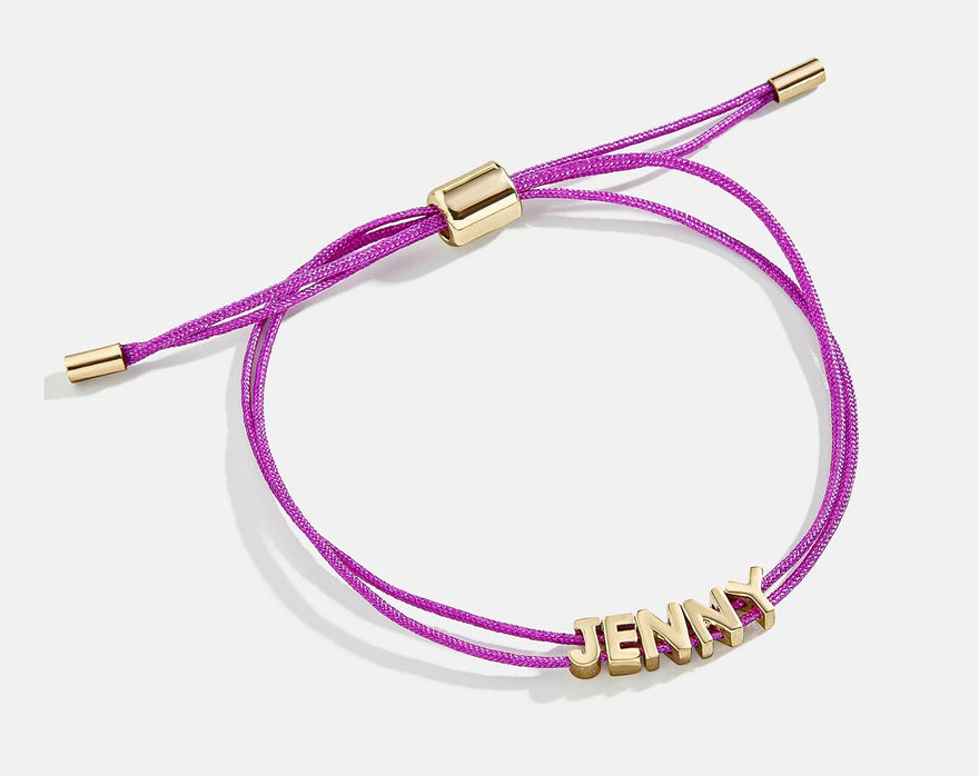Custom Cord Bracelet - Neon Purple