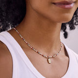 Gold & Mother of Pearl Initial Necklace - Mother Of Pearl