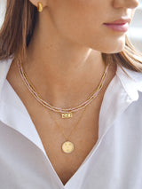 BaubleBar Sadie Necklace - Rose Quartz - 
    Semi-precious beaded necklace
  
