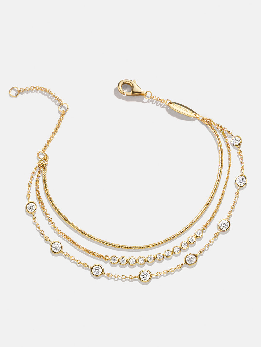 Selene 18K Gold Vermeil Layered Bracelet - Selene 18K Gold Vermeil Layered Bracelet