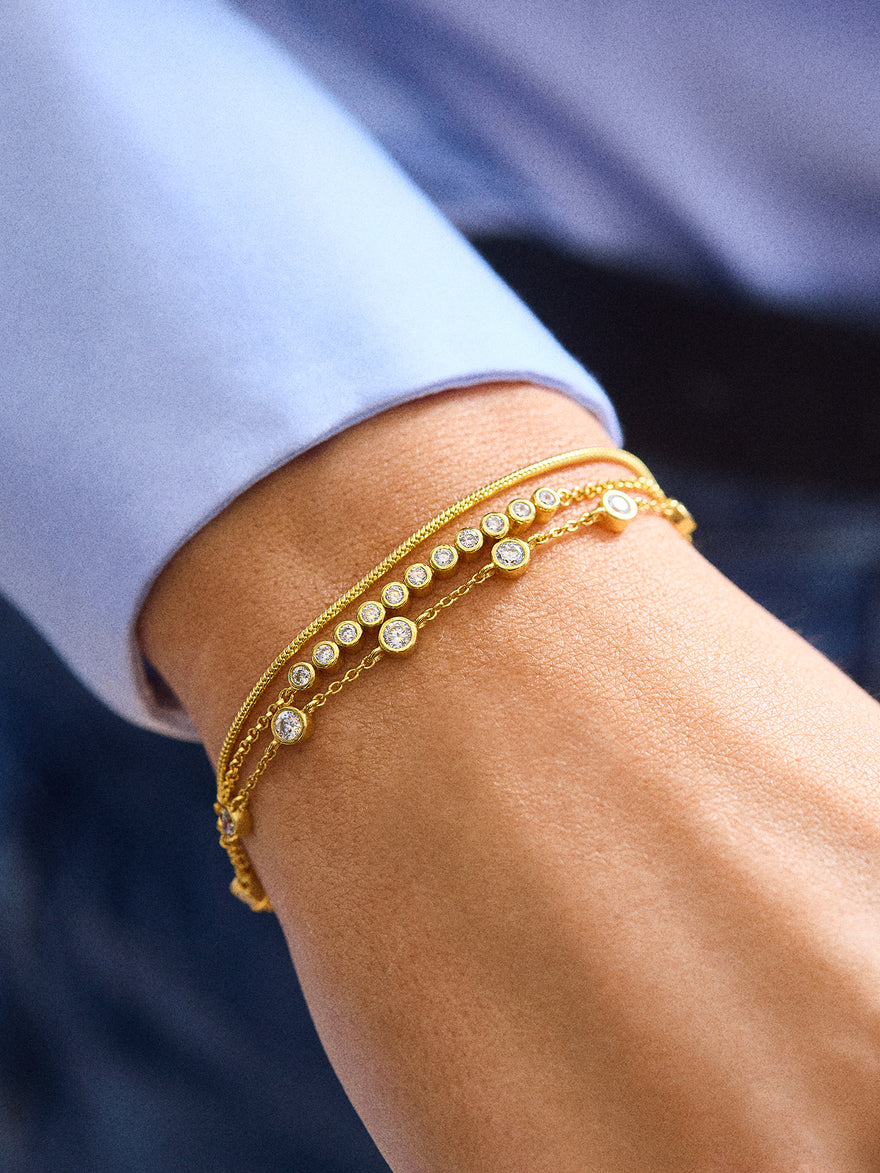 Selene 18K Gold Vermeil Layered Bracelet - Selene 18K Gold Vermeil Layered Bracelet