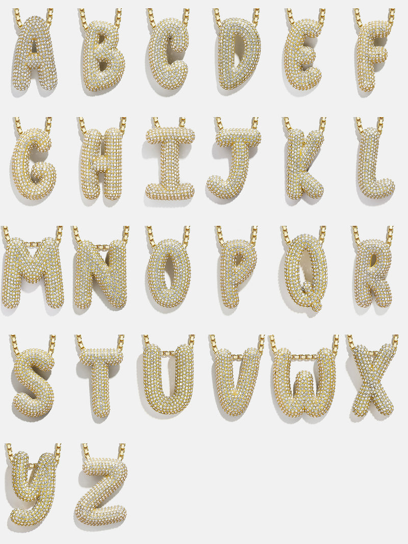 BaubleBar Gold/Pavé - 
    Bubble initial necklace
  
