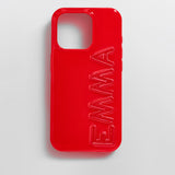 Fine Line Custom iPhone Case - Red/Red