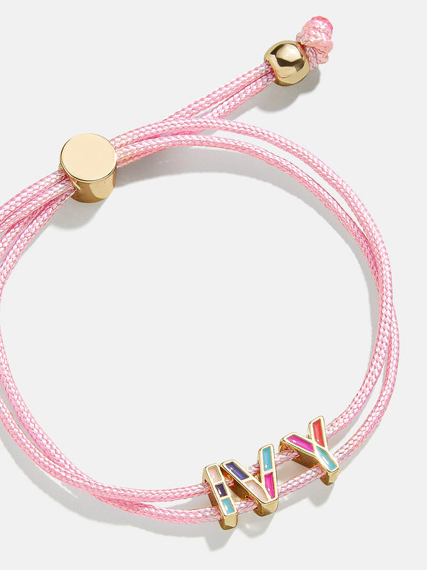 Kids' Custom Cord Bracelet - Pink