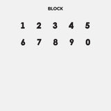 14K Gold Block Font Custom Number Necklace - Block Font Numbers