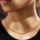 variant:14K Gold Plated Sterling Silver. Pavé Cubic Zirconia Stones