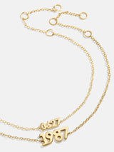 BaubleBar Gold - 
    18K Gold Plated Sterling Silver, Cubic Zirconia stones - available in 2 fonts
  
