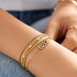 variant:14K Gold Plated Sterling Silver. Pavé Cubic Zirconia Stones