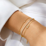 variant:14K Gold Plated Sterling Silver. Pavé Cubic Zirconia Stones