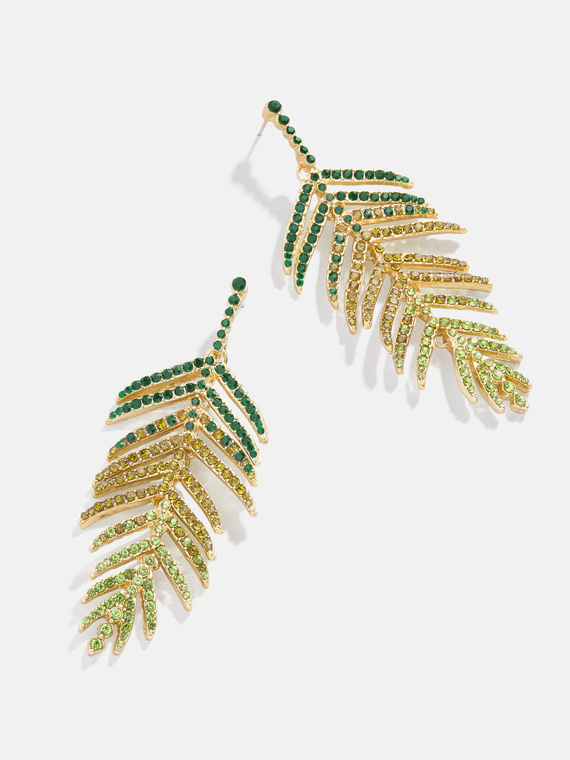 BaubleBar Just Breezy Earrings - Green - 
    Leaf statement earrings
  
