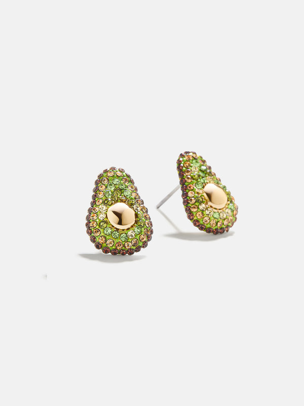Guac the World Earrings - Avocado Stud Earrings