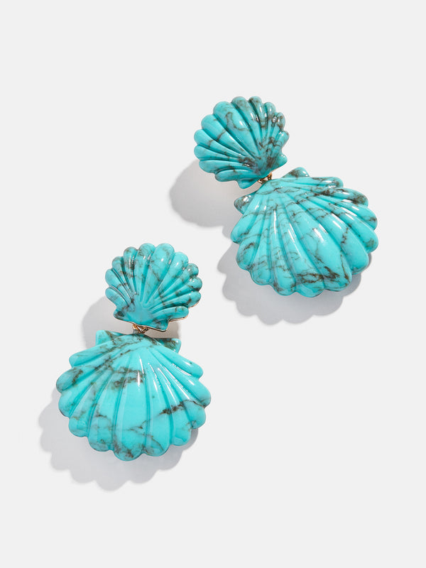 Out of This Shell Earrings - Turquoise