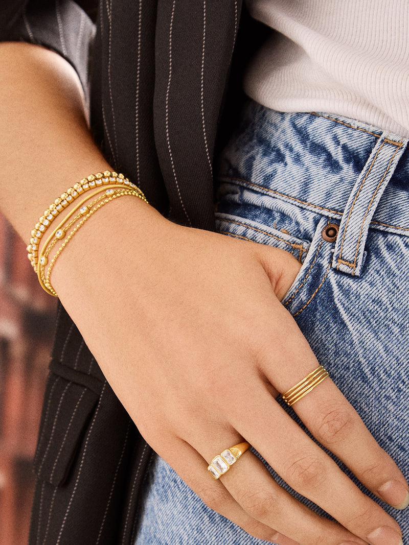 Annie Layered Ring Gold Layered stackable ring BaubleBar