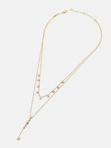 BaubleBar Camilla 18K Gold Layered Necklace - Clear/Gold - 
    18K Gold Plated Sterling Silver, Cubic Zirconia stones
  
