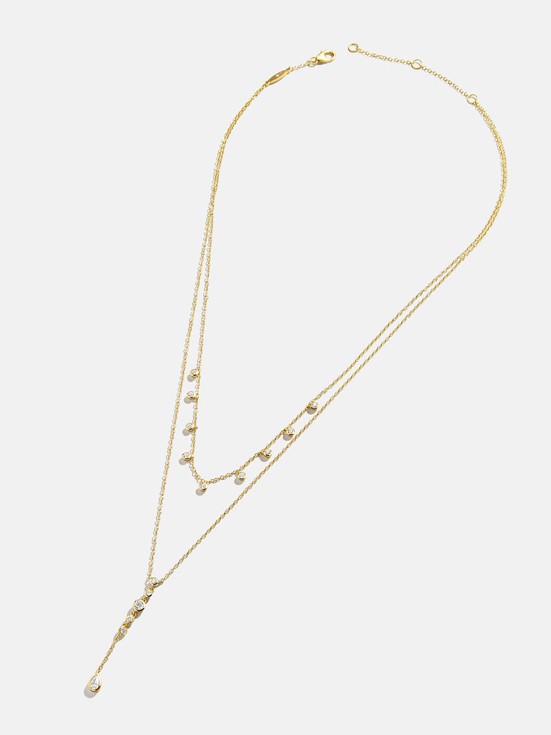 BaubleBar Camilla 18K Gold Layered Necklace - Clear/Gold - 
    18K Gold Plated Sterling Silver, Cubic Zirconia stones
  
