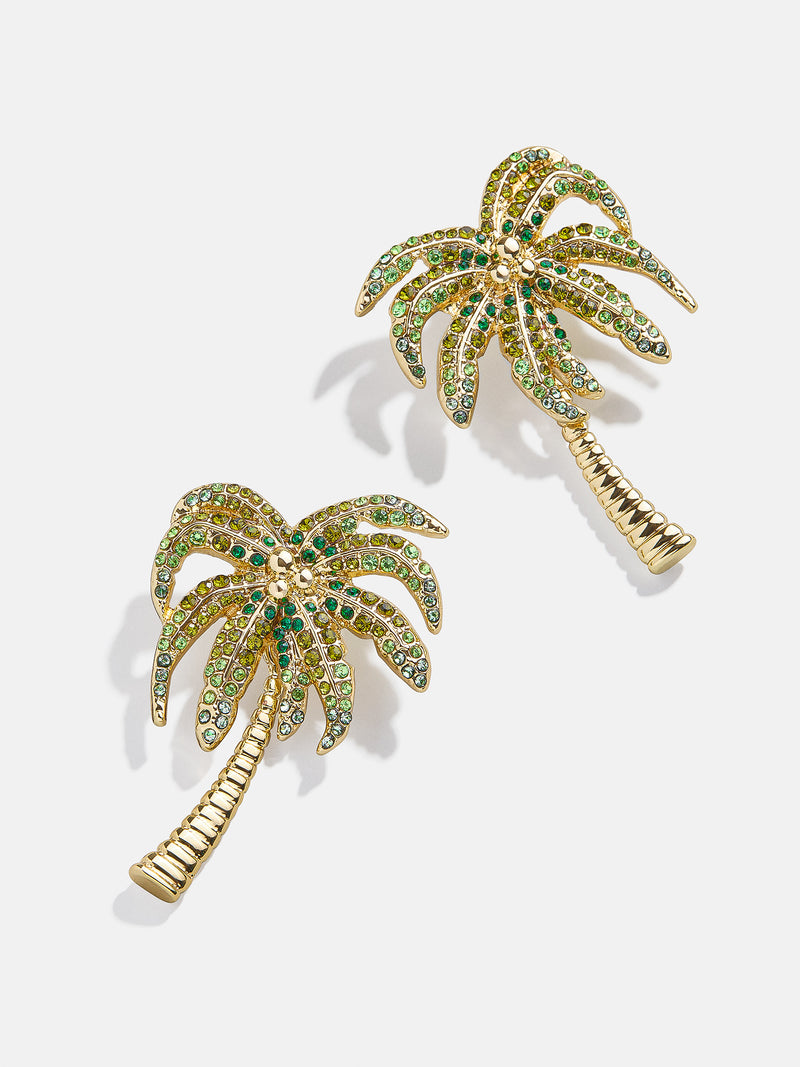 BaubleBar Talk To The Palm Earrings - Green - 
    Palm tree statement earrings
  
