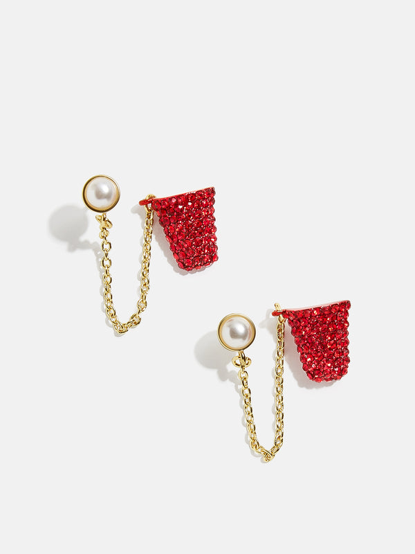 Nothing But Cup Earrings - Red