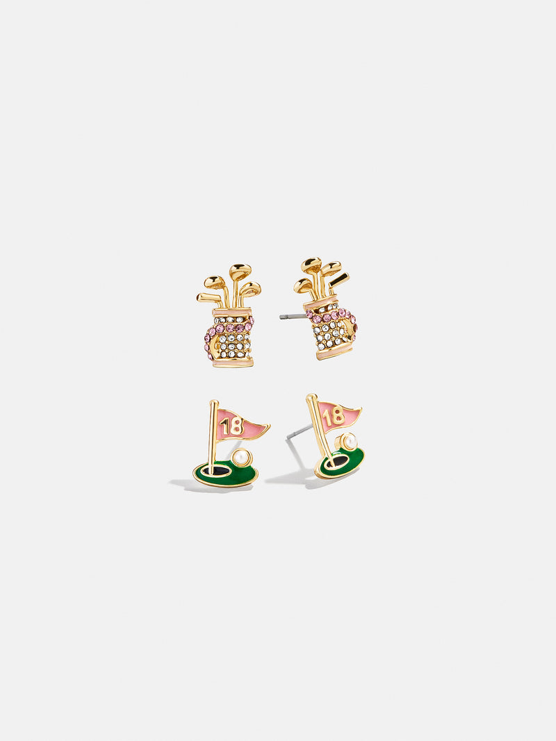 Hole in One Earring Set - Golf