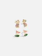 Hole in One Earring Set - Golf