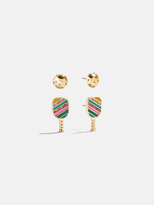 Paddles Up Earring Set - Pickleball