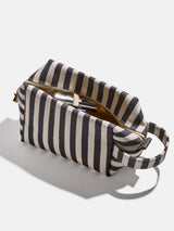 BaubleBar Striped Storage Case - Black/White - 
    Striped storage pouch
  
