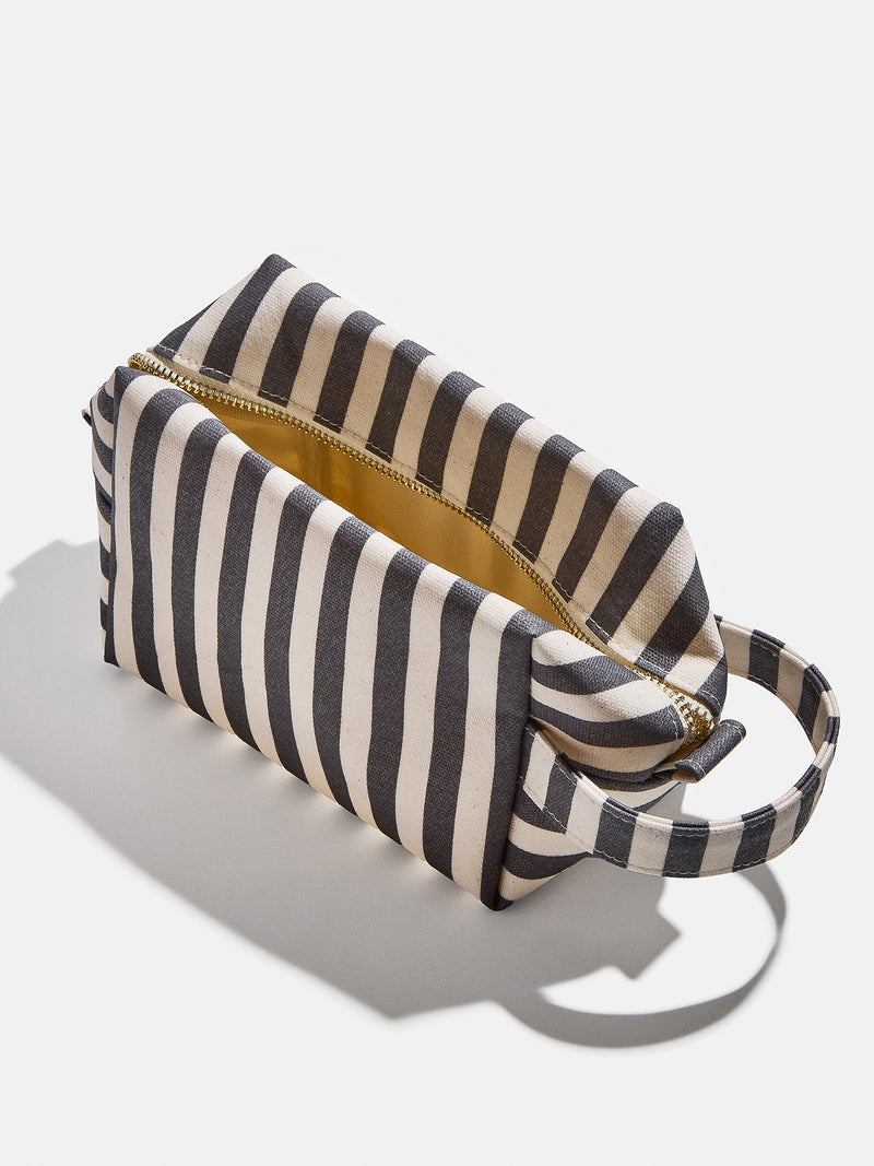 BaubleBar Striped Storage Case - Black/White - 
    Striped storage pouch
  
