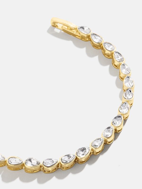Angie Tennis Bracelet - Clear/Gold
