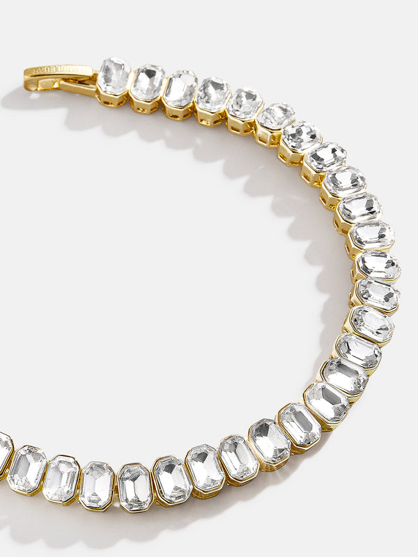 Julie Tennis Bracelet - Clear/Gold