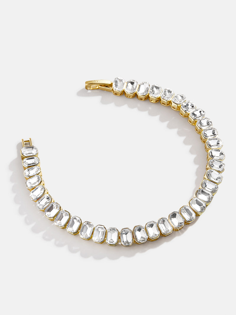 BaubleBar Julie Tennis Bracelet - Clear/Gold - 
    Stone tennis bracelet
  
