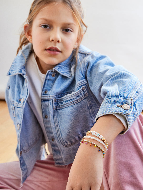 Kids' Custom Pisa Bracelet - Kids' White/Multi