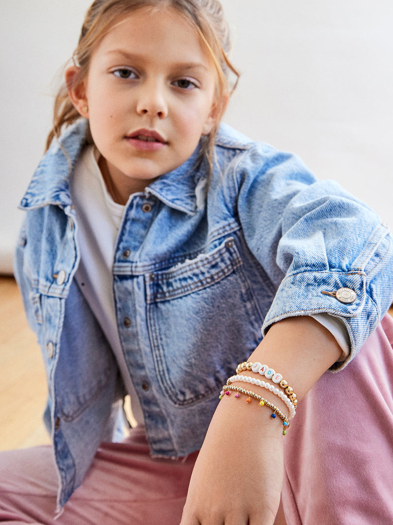 BaubleBar Kids' Custom Pisa Bracelet - Kids' White/Multi - 
    Customizable bracelet
  
