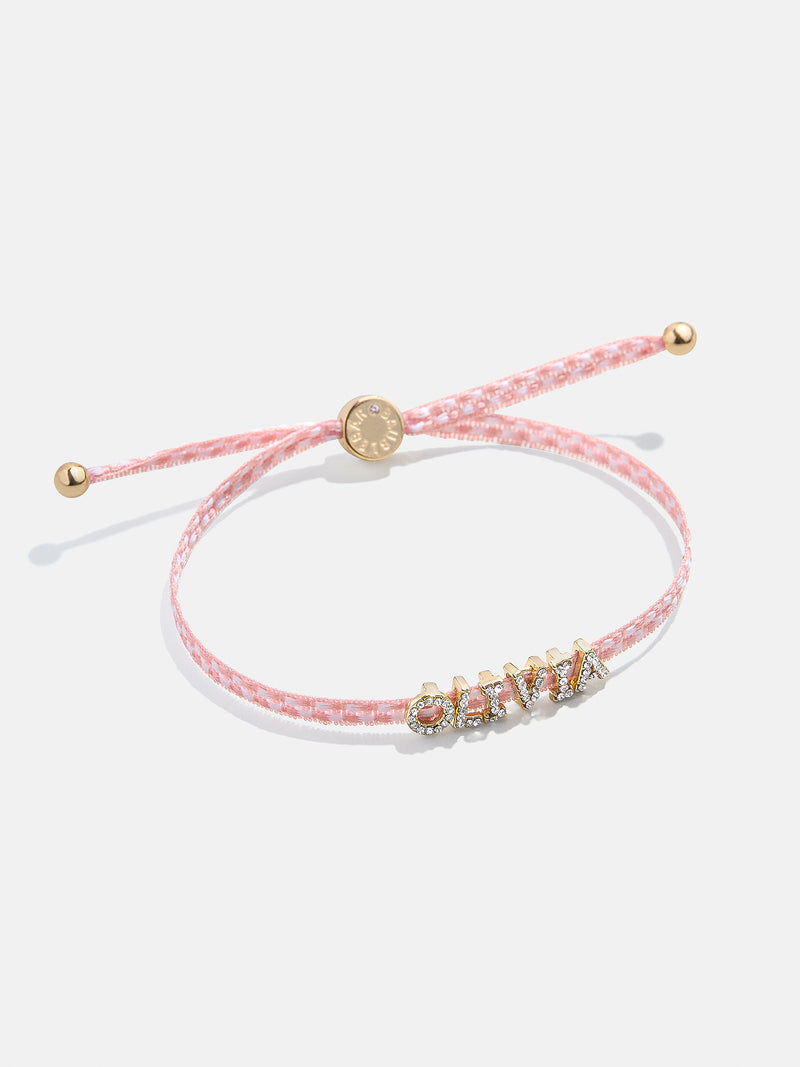 BaubleBar Custom Ribbon Bracelet - Pink Checkerboard Ribbon - 
    Enjoy 20% off - This Week Only
  
