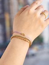 BaubleBar Custom Ribbon Bracelet - Pink & Grey Ribbon - 
    Customizable bracelet
  

