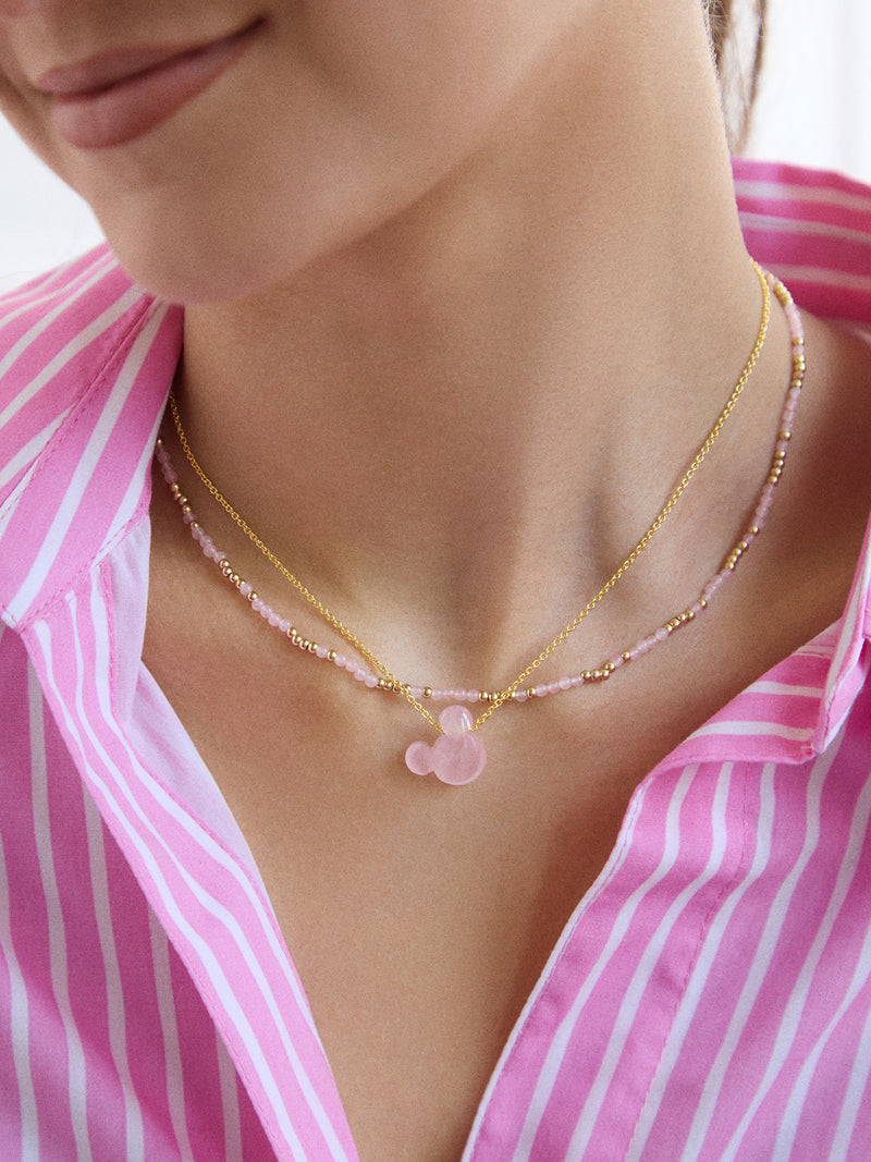 BaubleBar Mickey Mouse Disney Stone Pendant Necklace - Rose Quartz - 
    Enjoy 20% off - This Week Only
  
