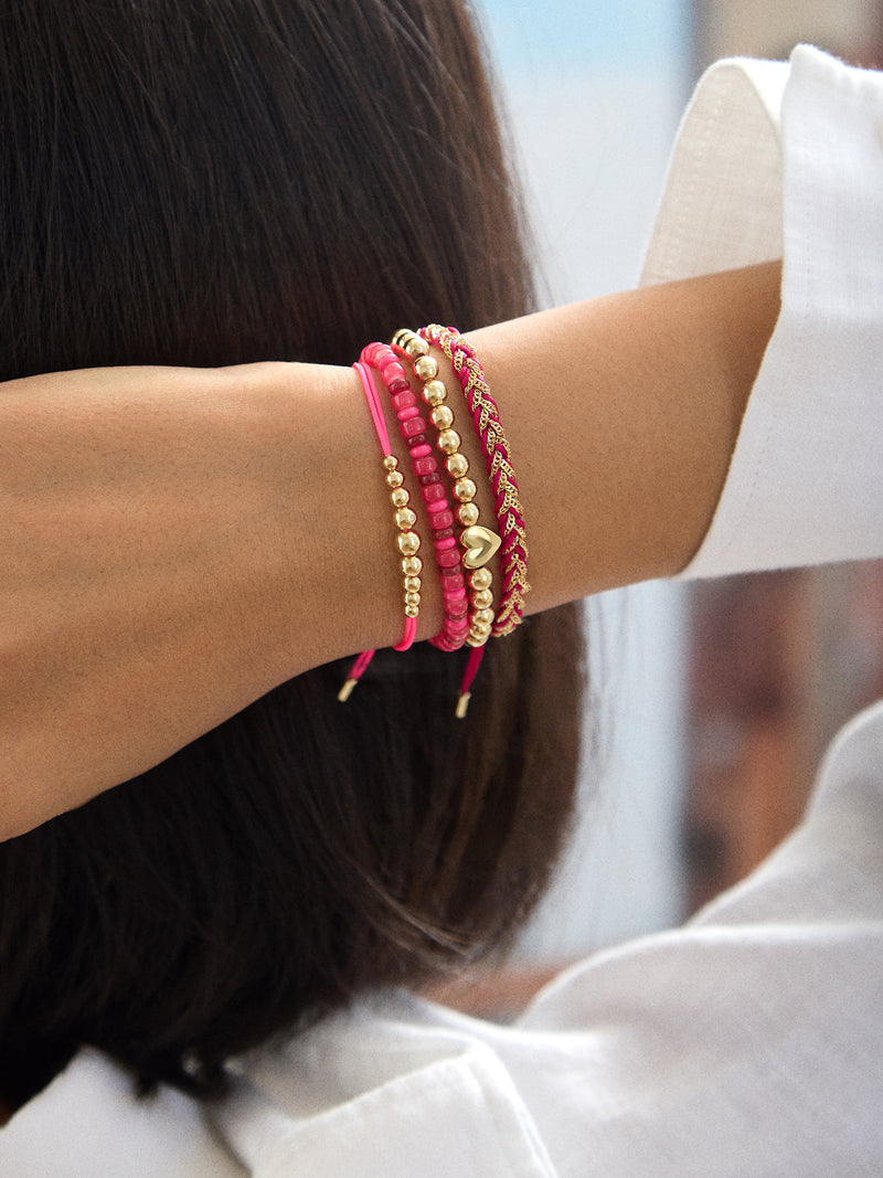 BaubleBar Gina Bracelet - Pink - 
    Semi-precious stretch bracelet
  
