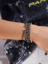 BaubleBar Gina Bracelet - Black - 
    Semi-precious stretch bracelet
  
