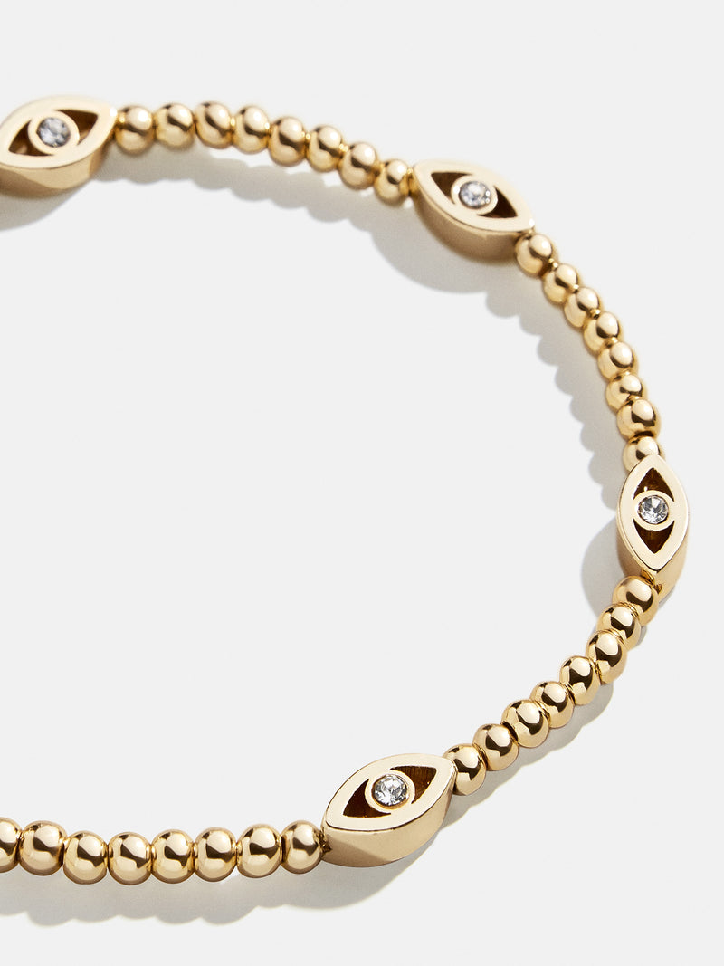 BaubleBar Christina Pisa Bracelet - Evil Eye - 
    Gold beaded motif bracelet
  
