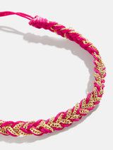 BaubleBar Hannah Bracelet - Pink - 
    Chain and cord bracelet
  
