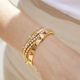 Mickey Mouse Disney Cutout Cuff Bracelet - Gold