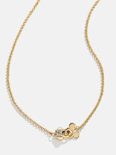Mickey Mouse Disney Pavé Pendant Necklace - Gold/Pavé