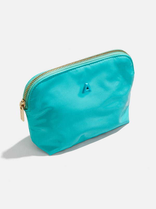 Initial Zipper Pouch - Turquoise