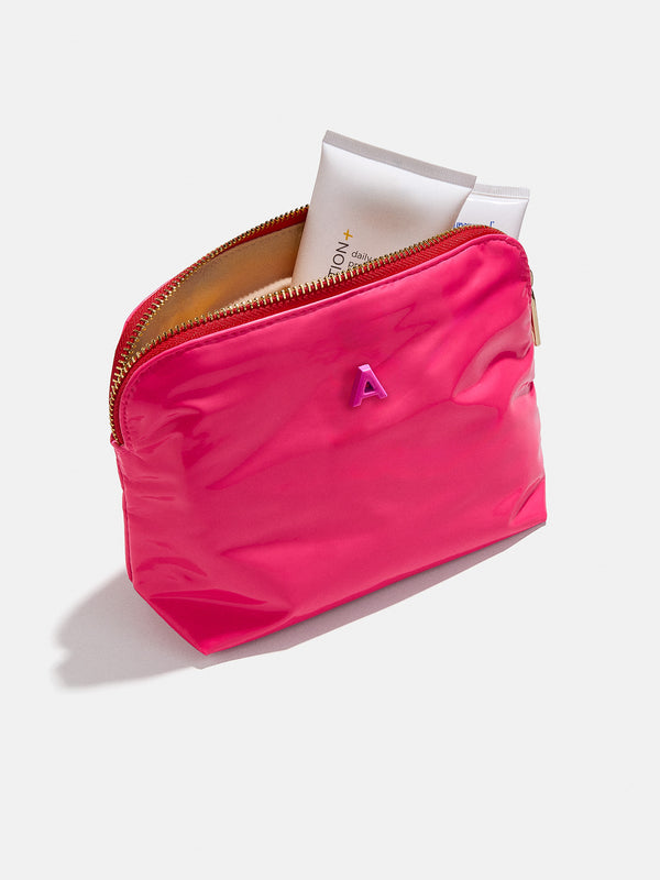 Initial Zipper Pouch - Hot Pink