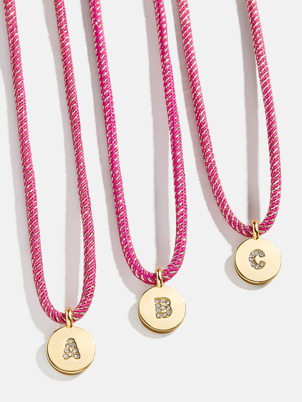 Kids' Initial Pendant Necklace - Pink