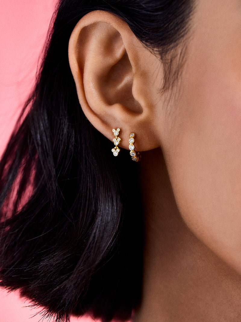 Mickey Mouse Disney 18K Gold Plated Sterling Silver Drop Earrings Go Disney 18K Gold Plated Sterling Silver BaubleBar